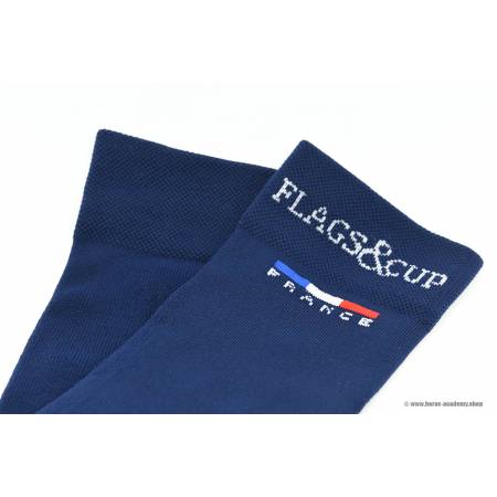 Zoom sur les chaussettes d'équitation Tech France Flags&Cup