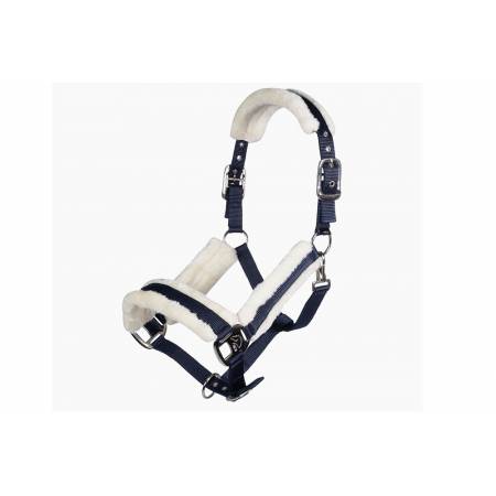 Licol bleu marine avec moumoute Top Confort HKM