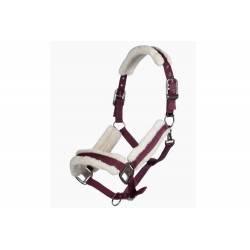 Licol bordeaux avec moumoute Top Confort HKM