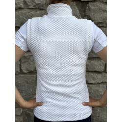 Gilet sans manche Blanc GPA porté vue de face