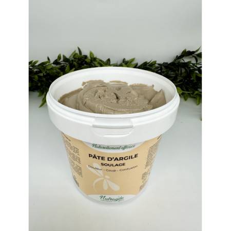 Pot de pâte d'argile Soulage Douleur-Coup-Contusion Nutragile - 1,5 kg ouvert