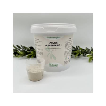 Pot d'argile alimentaire Plus Arôme pomme Nutragile - 5 kg et sa dosette remplie